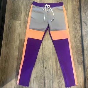 REBEL MiNDS purple pink and grey track pants joggers size M